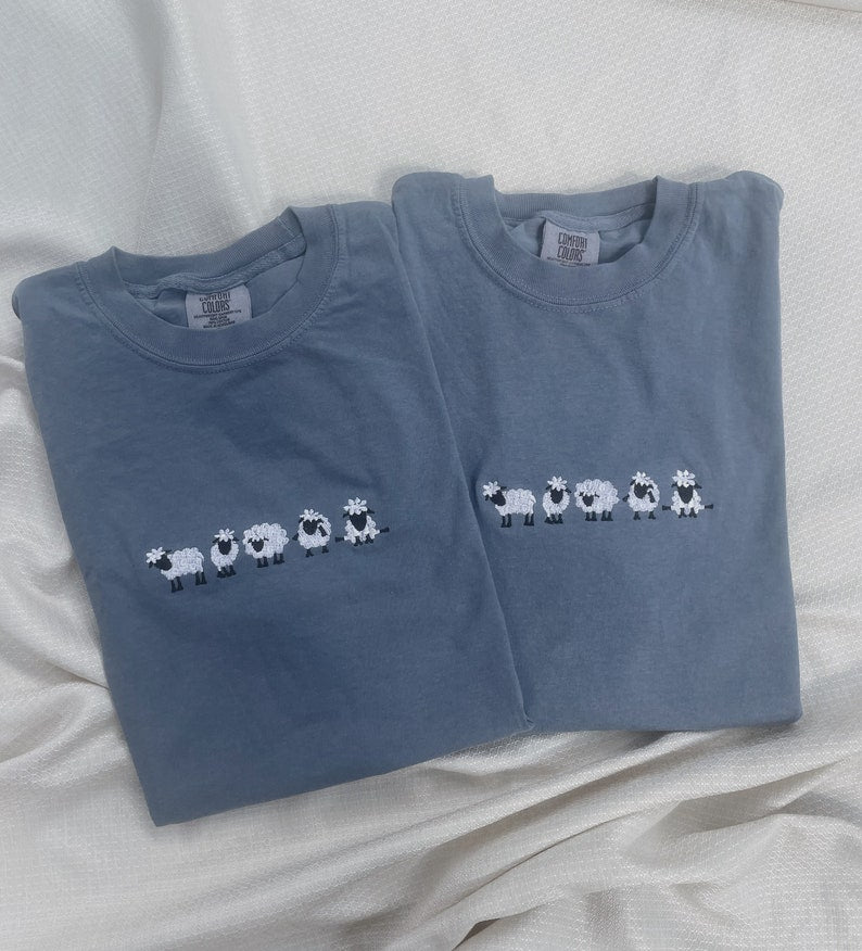 Embroidered Sheep T-Shirt
