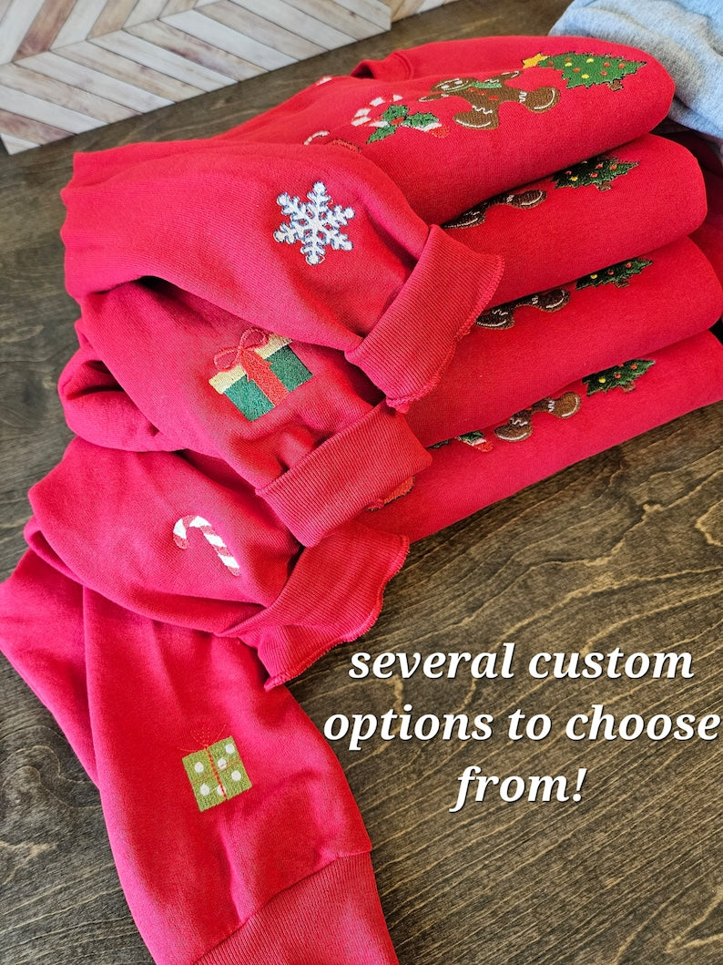 Christmas Oh HOLY NIGHT jesus crewneck sweatshirts, holiday sweater, christmas sweater, embroidered sweatshirt, gingerbread, Santa, gift