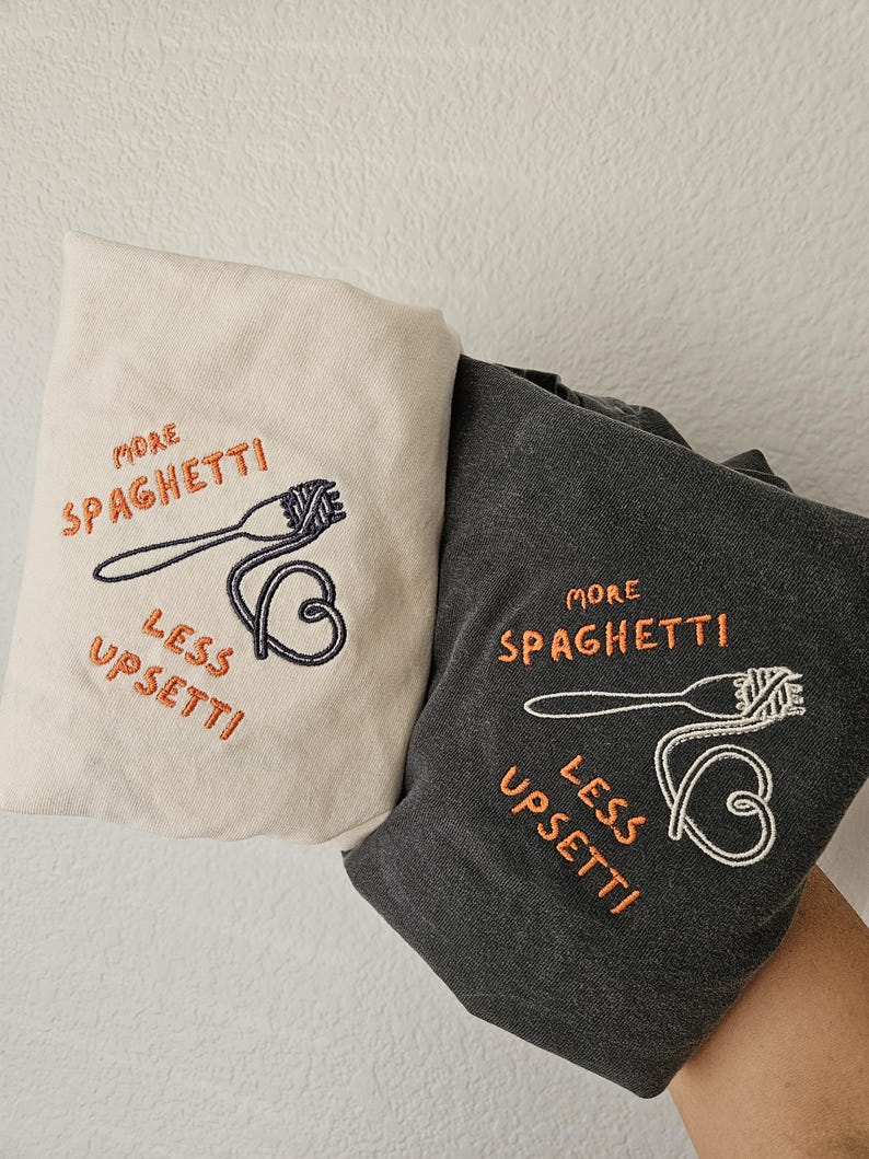 Mom Spaghetti Shirt, Embroidery Pasta shirt, Funny Silly T-shirt, Cooking Lover Shirt, Italian Mama Shirt, Chef Gift, Humor Grandma Shirt,