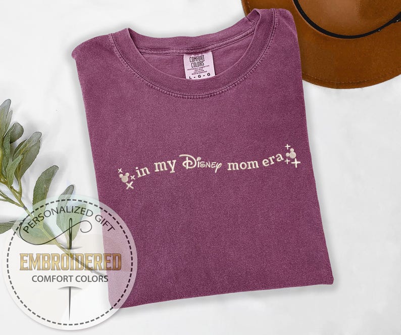 Embroidered Disney Shirt, Disney Mom Era, Embroidery Mickey Tshirt, Disneyland Mama Tee, Disney Trip Shirt, Comfort Colors Tee, Mickey Head