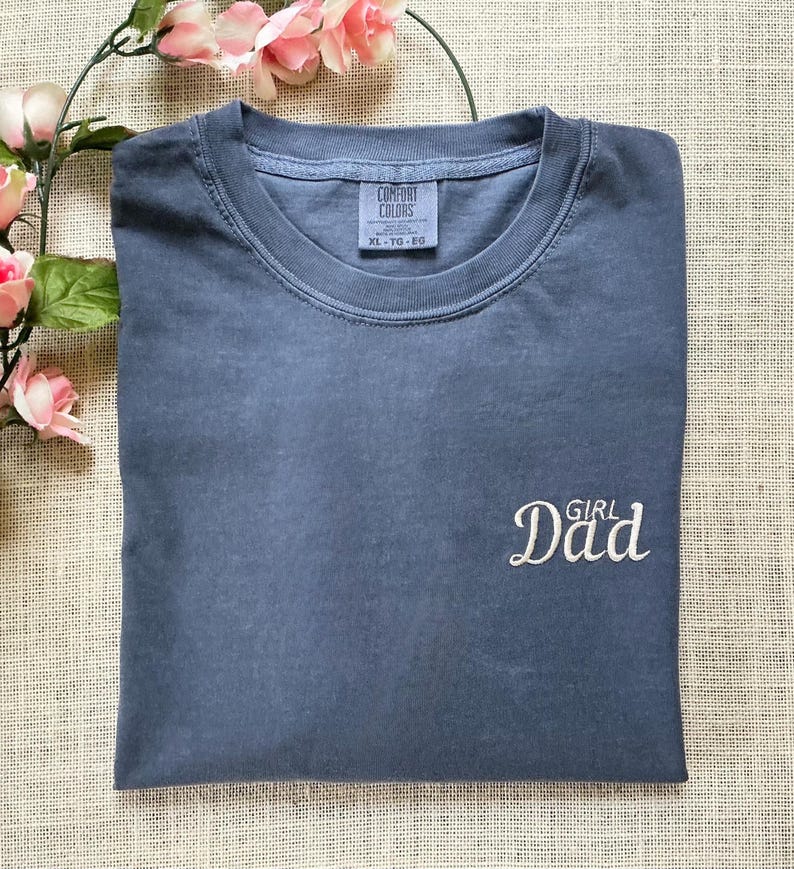 Custom Embroidered T-Shirt Personalized Text Shirt Custom Tee with Small Text Holiday Shirt Couples Matching Gift