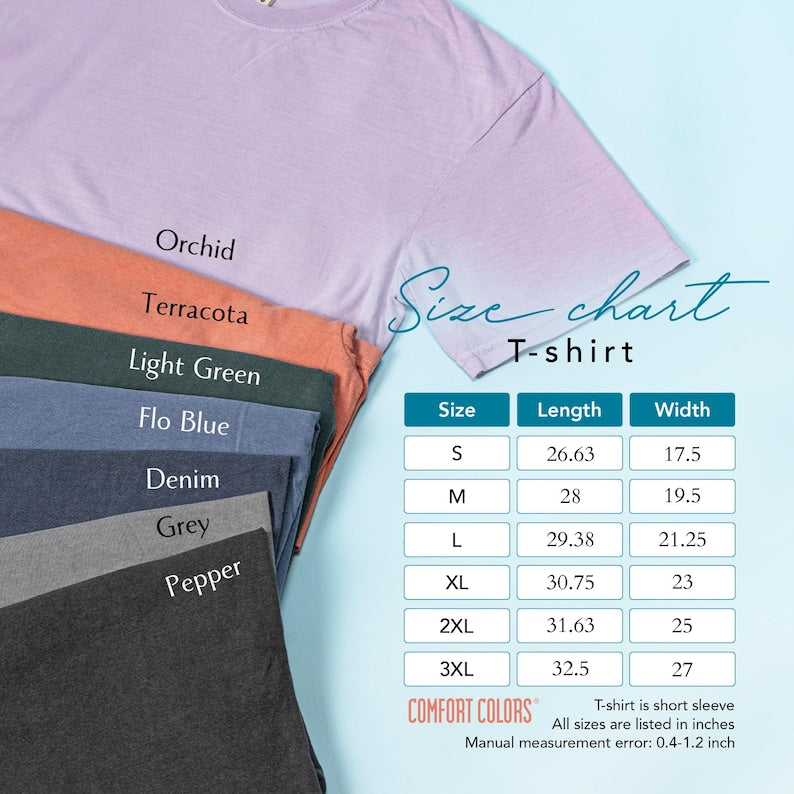 Comfort Color Custom Embroidered Kids Drawing T-shirt, Personalized Draw From Photo For Dad Shirt, Kid Art Shirt, Gift for Dad