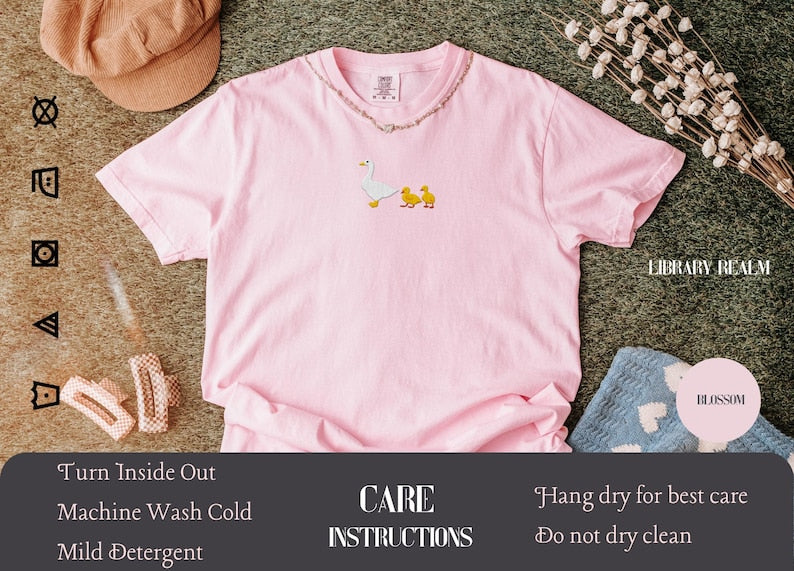 Embroidered Goose Mama Of Two Shirt, Silly Goose, Overstimulated mama, Silly Goose Embroidery, New Mama, Cute Gift For Mama, Goslings