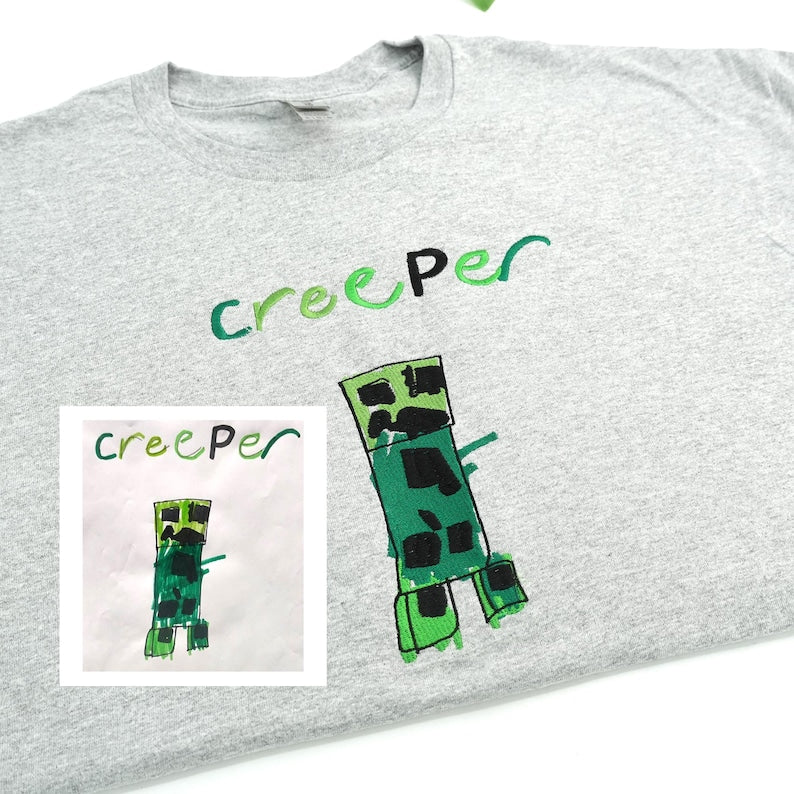 Custom Embroidered Kids Drawing Shirt, Kids Drawing Sweatshirt, Drawing Shirt, Kid Art Shirt, Gift for Dad, Christmas Gift