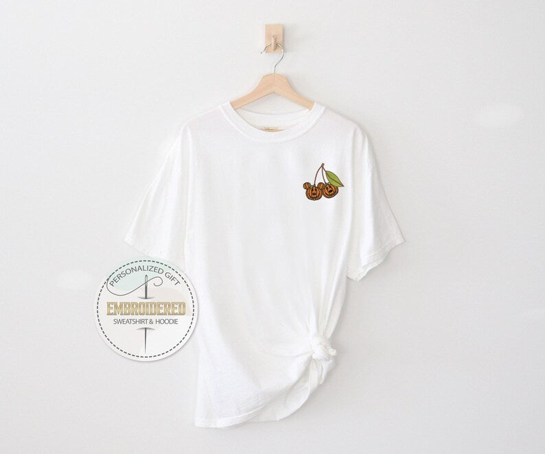 Embroidered Custom Bow Initial Pocket Tee, Coquette Comfort Colors Shirt, Bride Bachelorette Gift T-shirt, Personalized Wedding Tee
