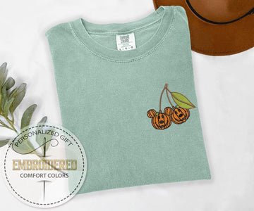Embroidered Custom Bow Initial Pocket Tee, Coquette Comfort Colors Shirt, Bride Bachelorette Gift T-shirt, Personalized Wedding Tee