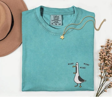 Seagull Embroidery Comfort Colors Shirt Funny Bird Embroidery Shirt Disneyland Disney World Epcot Disney Valentine Couple Matching Shirts