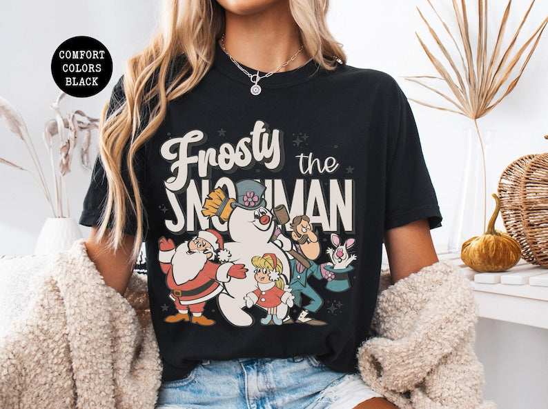 Christmas Frosty The Snowman Sweatshirt, Vintage Christmas Hoodie, Retro Xmas CC Sweat-Hoodie-CC Shirt, Merry Christmas Movie Lover Gift