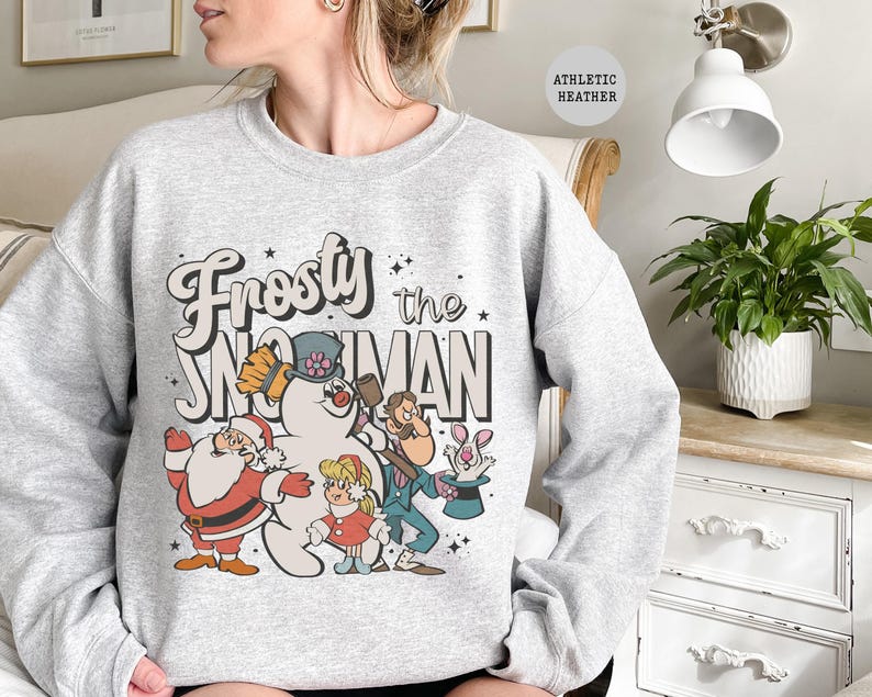Christmas Frosty The Snowman Sweatshirt, Vintage Christmas Hoodie, Retro Xmas CC Sweat-Hoodie-CC Shirt, Merry Christmas Movie Lover Gift