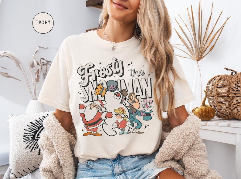 Christmas Frosty The Snowman Sweatshirt, Vintage Christmas Hoodie, Retro Xmas CC Sweat-Hoodie-CC Shirt, Merry Christmas Movie Lover Gift