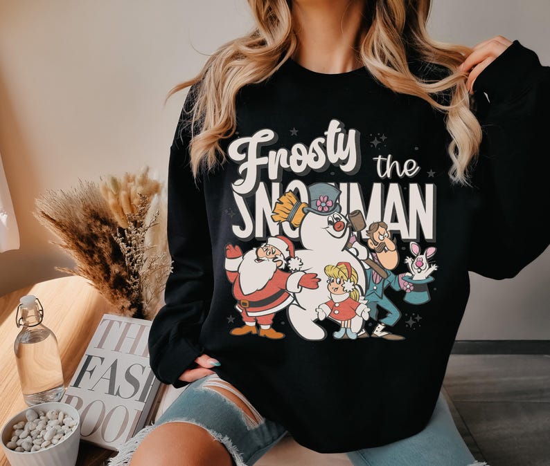Christmas Frosty The Snowman Sweatshirt, Vintage Christmas Hoodie, Retro Xmas CC Sweat-Hoodie-CC Shirt, Merry Christmas Movie Lover Gift