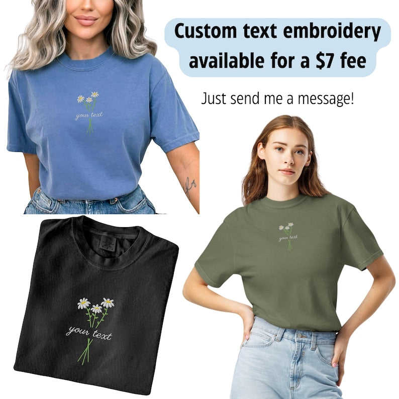 Mama Comfort Colors Embroidered Shirt, Floral Mom Shirt, Mama Embroidery, Mother’s Day Gift, New Mom Gift, Gift for Moms, Aesthetic Mom Tee
