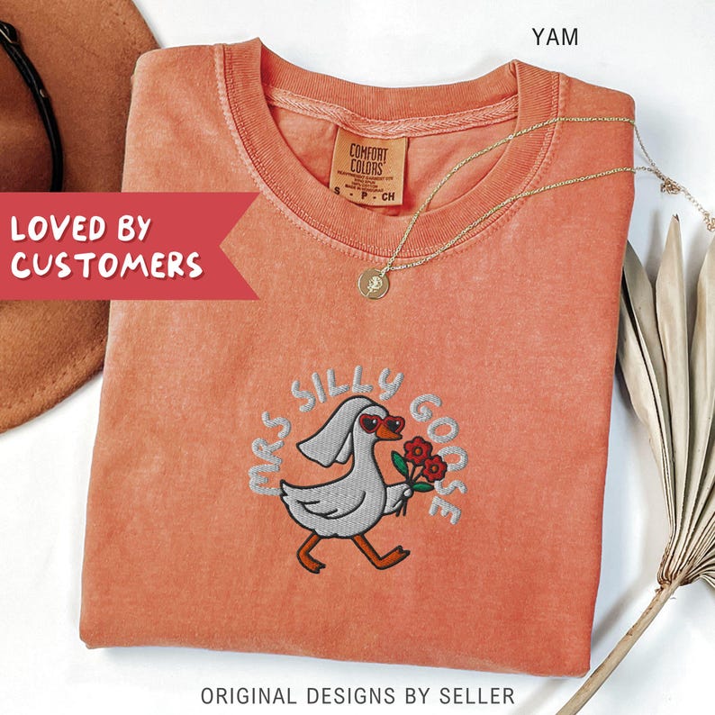 Embroidered Comfort Colors Silly Goose Bride Shirt, Gift for Bride