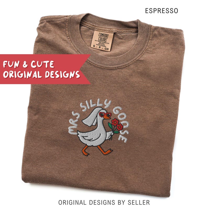 Embroidered Comfort Colors Silly Goose Bride Shirt, Gift for Bride