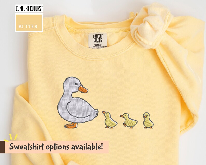 Embroidered Mama Goose T-shirt, Comfort Colors Goose Shirt, Cute Goose Sweatshirt, Trendy Gift for Mom, Animal T-shirt, Mother's Day Gift