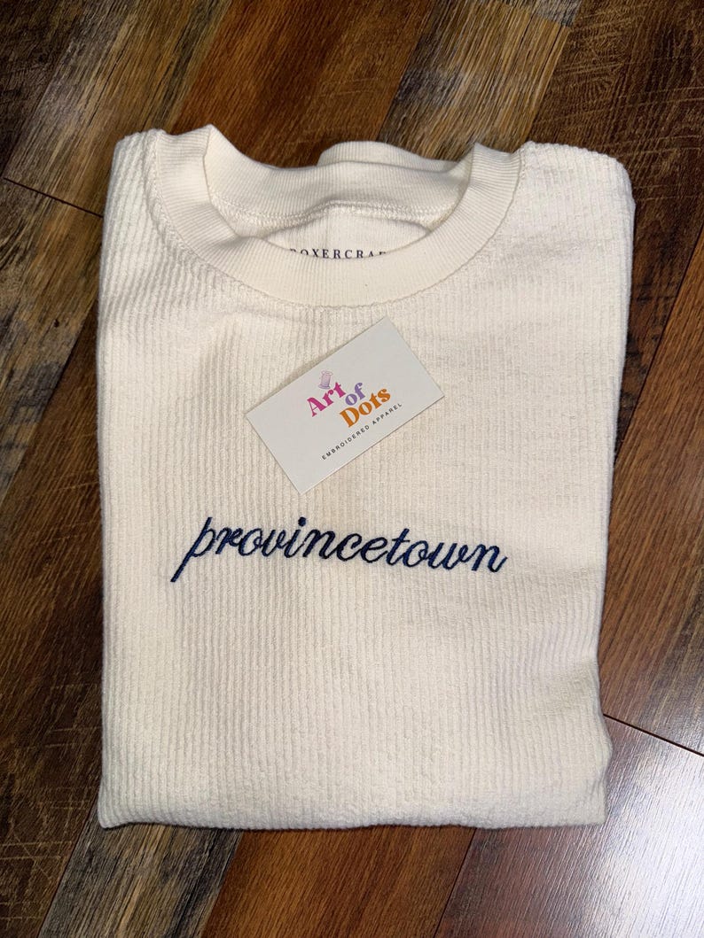 Custom Embroidered Waffle Knit Corded Crewneck Sweatshirt