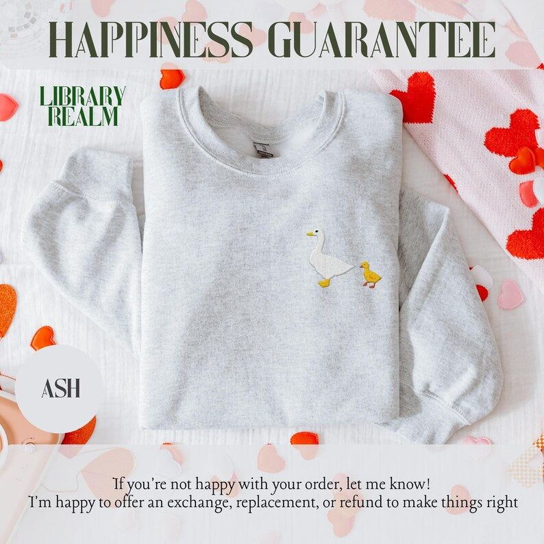 Embroidered Goose Mama Pocket Design, Custom Chick Count (1,2 or 3), Gift For Mama, Comfort Colors Shirts, Gildan 18000 Sweatshirts