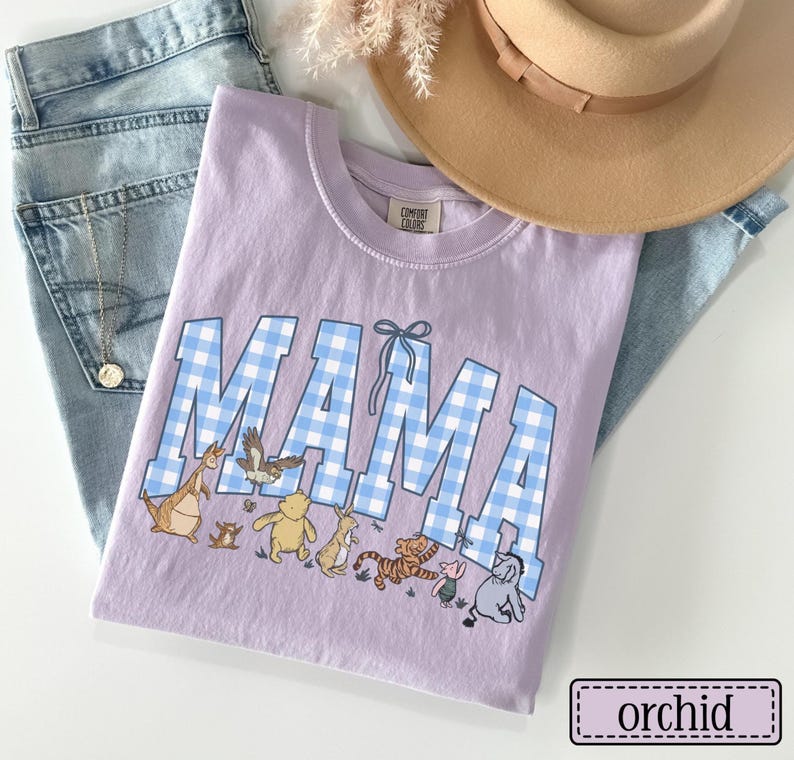 Mama Bear Comfort Colors Shirt • Mama Gingham Tees • Mom To Be Gifts • Mother's Day Mama Gift • Cute Mom Tshirt • Coquette Mama T-shirt