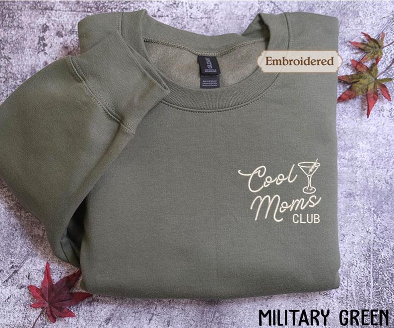 Cool Moms Club Comfort Colors® Shirt, Trendy Mama Mother’s Day Gift, Custom Embroidery