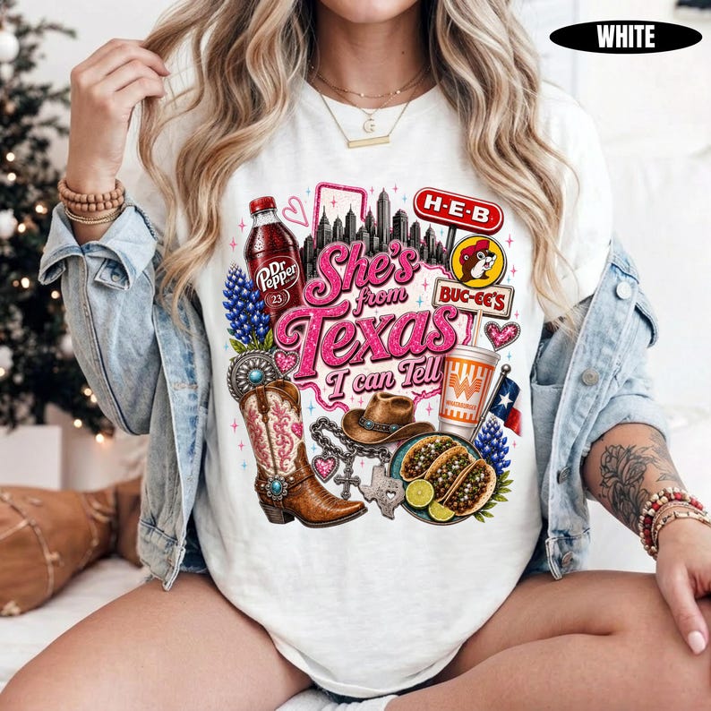 Comfort Colors® She's From Texas I Can Tell Shirt | Texas Native Southern Charm Cowgirl Tee