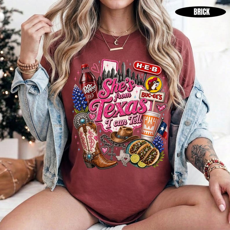 Comfort Colors® She's From Texas I Can Tell Shirt | Texas Native Southern Charm Cowgirl Tee