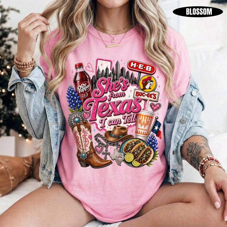 Comfort Colors® She's From Texas I Can Tell Shirt | Texas Native Southern Charm Cowgirl Tee