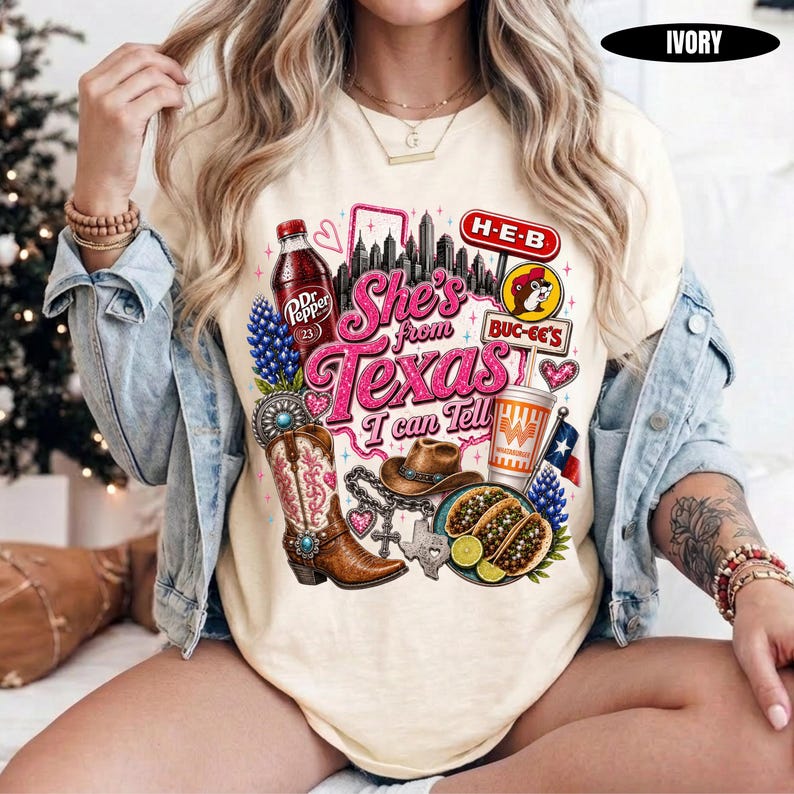 Comfort Colors® She's From Texas I Can Tell Shirt | Texas Native Southern Charm Cowgirl Tee