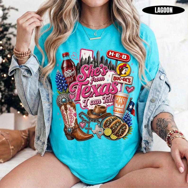 Comfort Colors® She's From Texas I Can Tell Shirt | Texas Native Southern Charm Cowgirl Tee