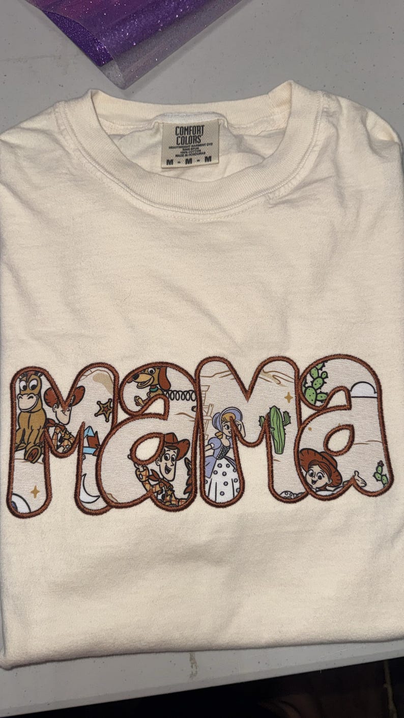 Toy Story Mama Sweatshirt, Custom Embroidered Mama Shirt, Applique Mama Crewneck, Disney Inspired Mom Shirt