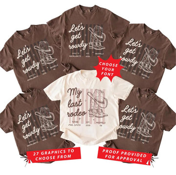 Last Rodeo Bachelorette Shirt, Personalized Location Western Bridal Party Shirt, Custom Western Bachelorette Shirt, Western Bride Shirt