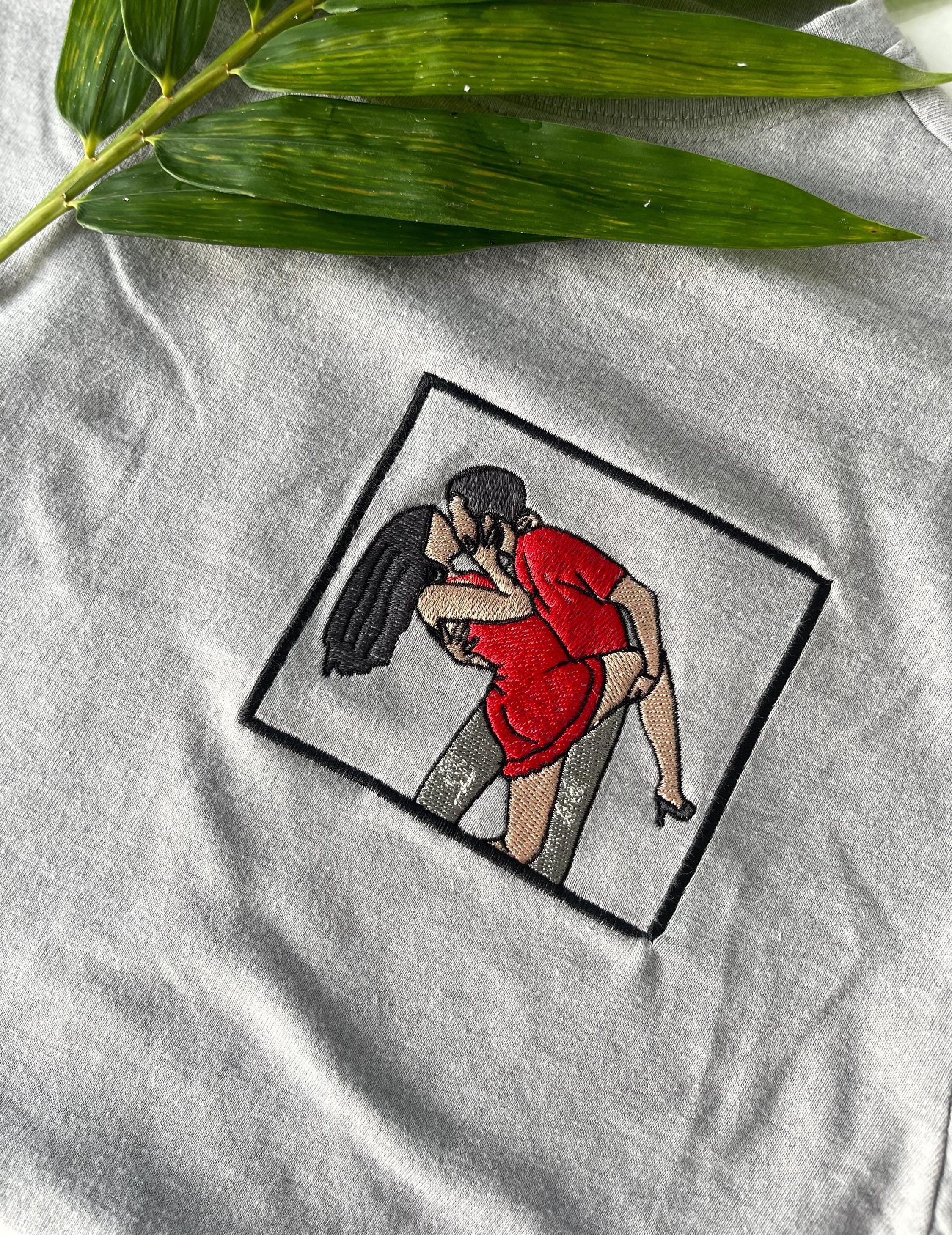 Custom Embroidered Sweatshirt, Custom embroidered photo shirt, custom embroidered tshirt, Custom embroidered photo, couple shirt