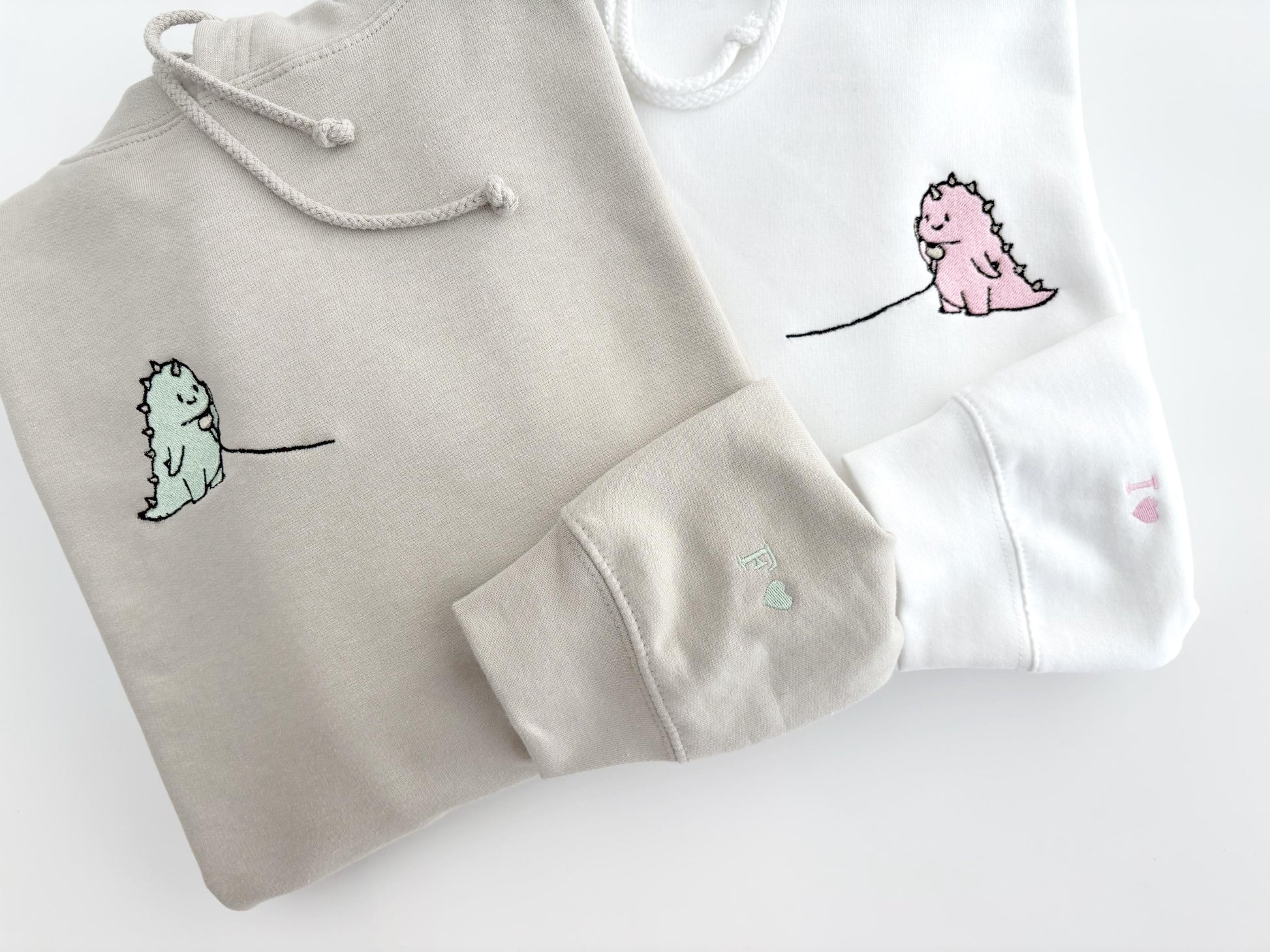 Cute Couples sweatshirt, couples dinosaur hoodie, special boyfriend gift valentines , personalised girlfriend gift husband wife anniversary