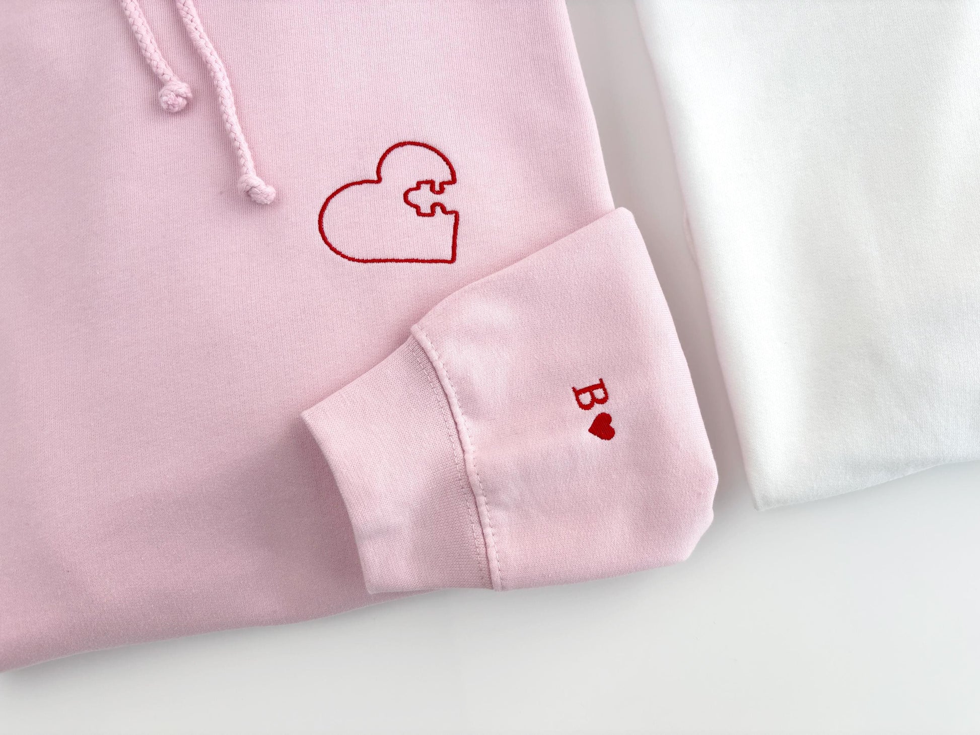 Personalized couples puzzle shirt, Custom initial heart Sweatshirt, matching couples Anniversary Outfit, Couple hoodie, Valentines Day Gift
