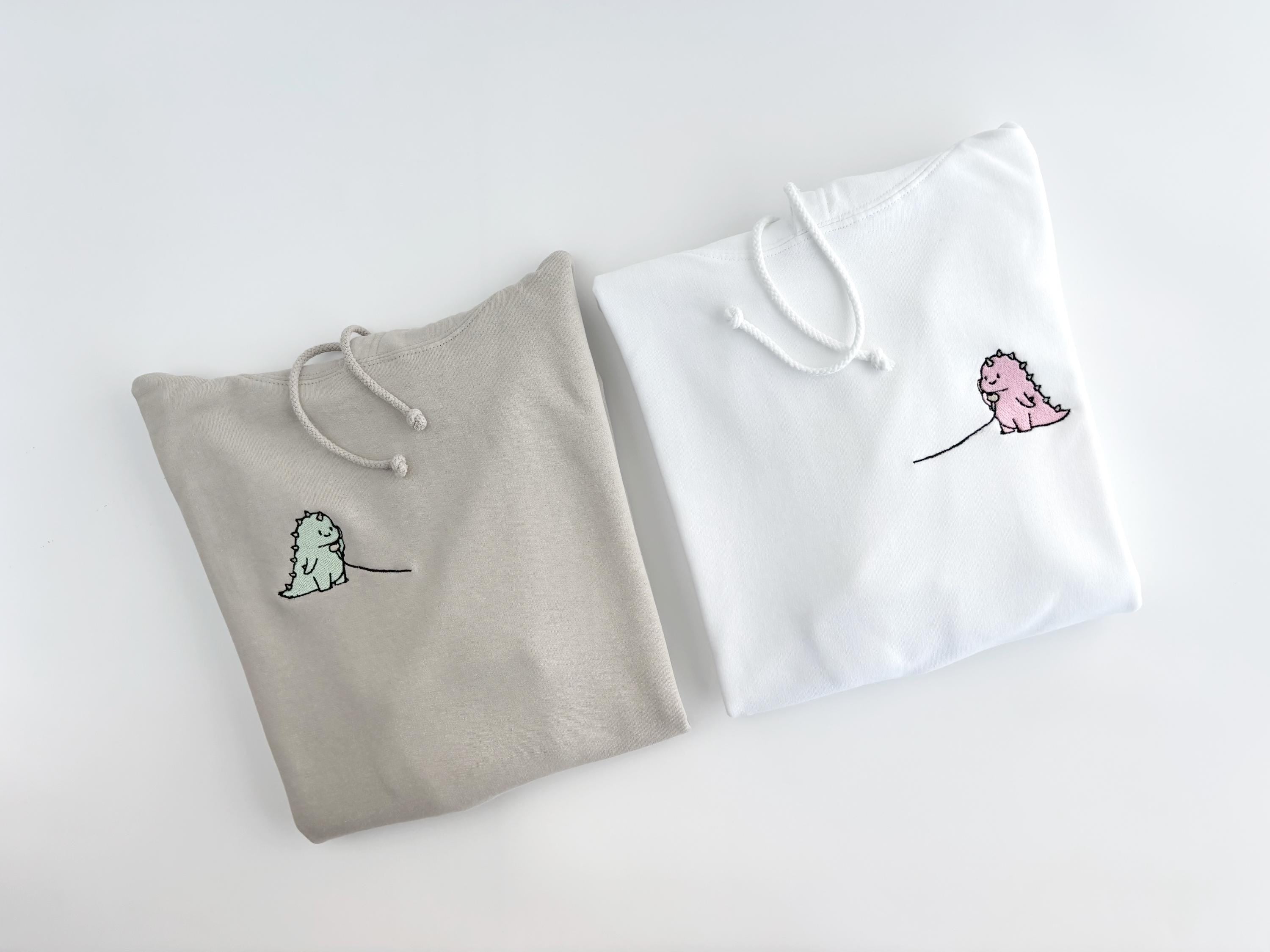 Cute Couples sweatshirt, couples dinosaur hoodie, special boyfriend gift valentines , personalised girlfriend gift husband wife anniversary