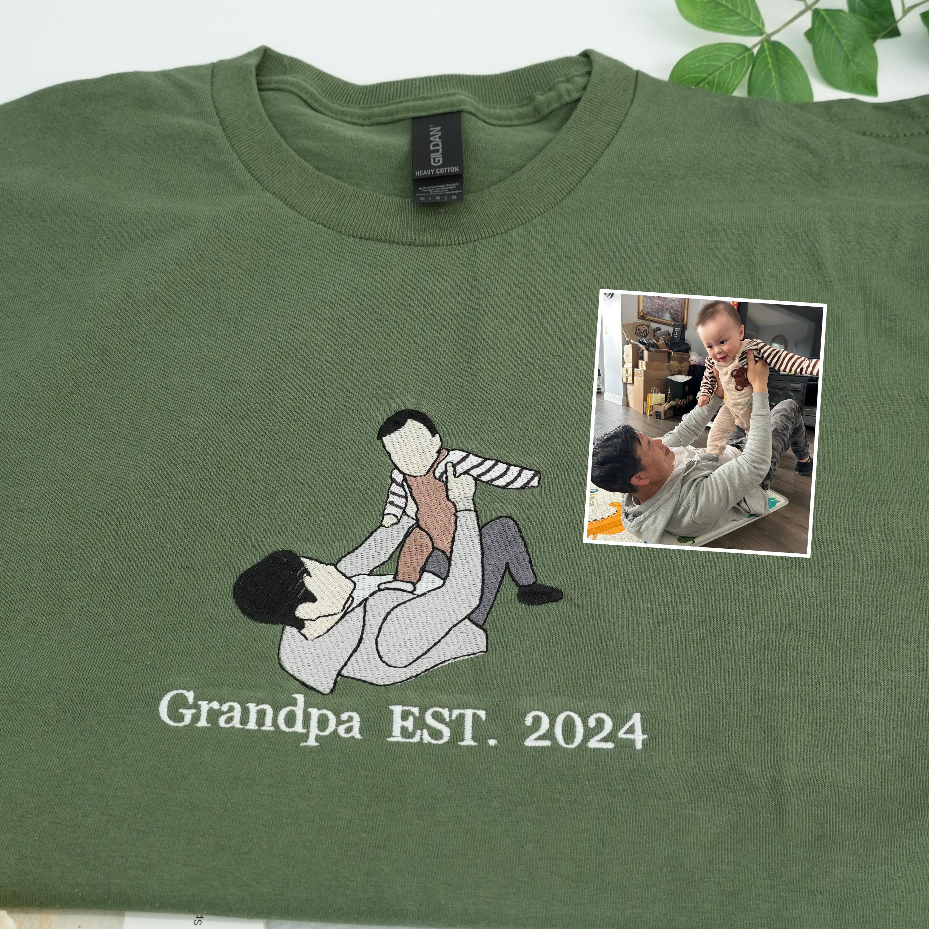 Family Reunion - Custom Embroidered Portrait Sweatshirt From Photo - Personalized Dad Shirt - Family Portrait Shirt - Christmas Gifts