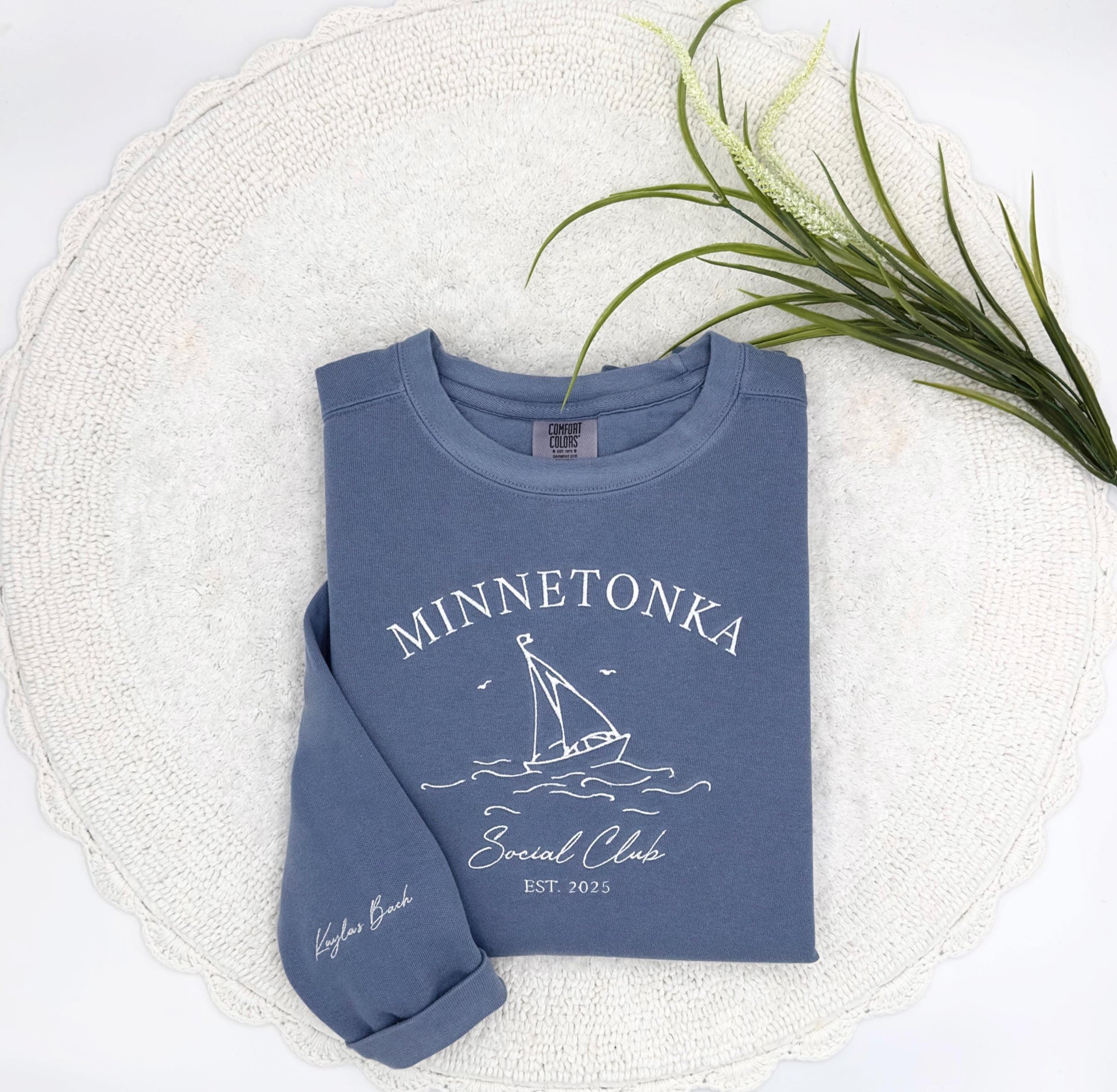 Embroidered Bachelorette Comfort Colors Sweatshirt: Personalized Wedding Favors