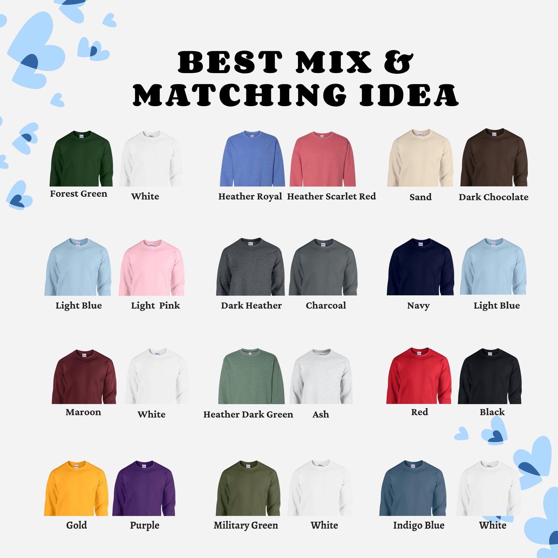 Sweatshirts Embroidery Custom - Personalized Your Text Logo Sweatshirt - Minimalist Anniversary Birthday Wedding Couple Gift