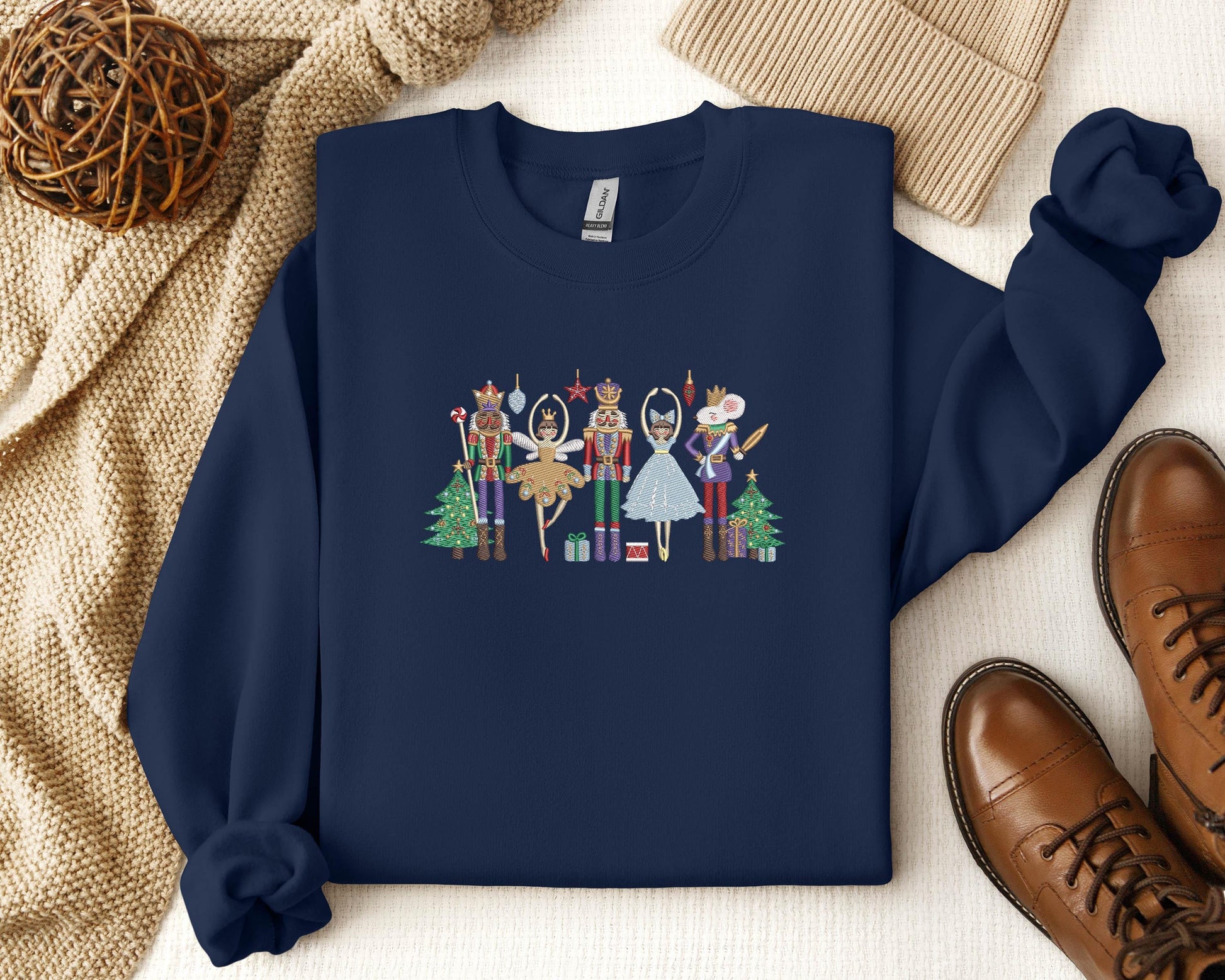 Embroidered Nutcracker Sweatshirt ,Embroidered, Christmas Sweatshirt, Christmas Nutcracker Shirt, Christmas Tee, Christmas, Christmas Gift