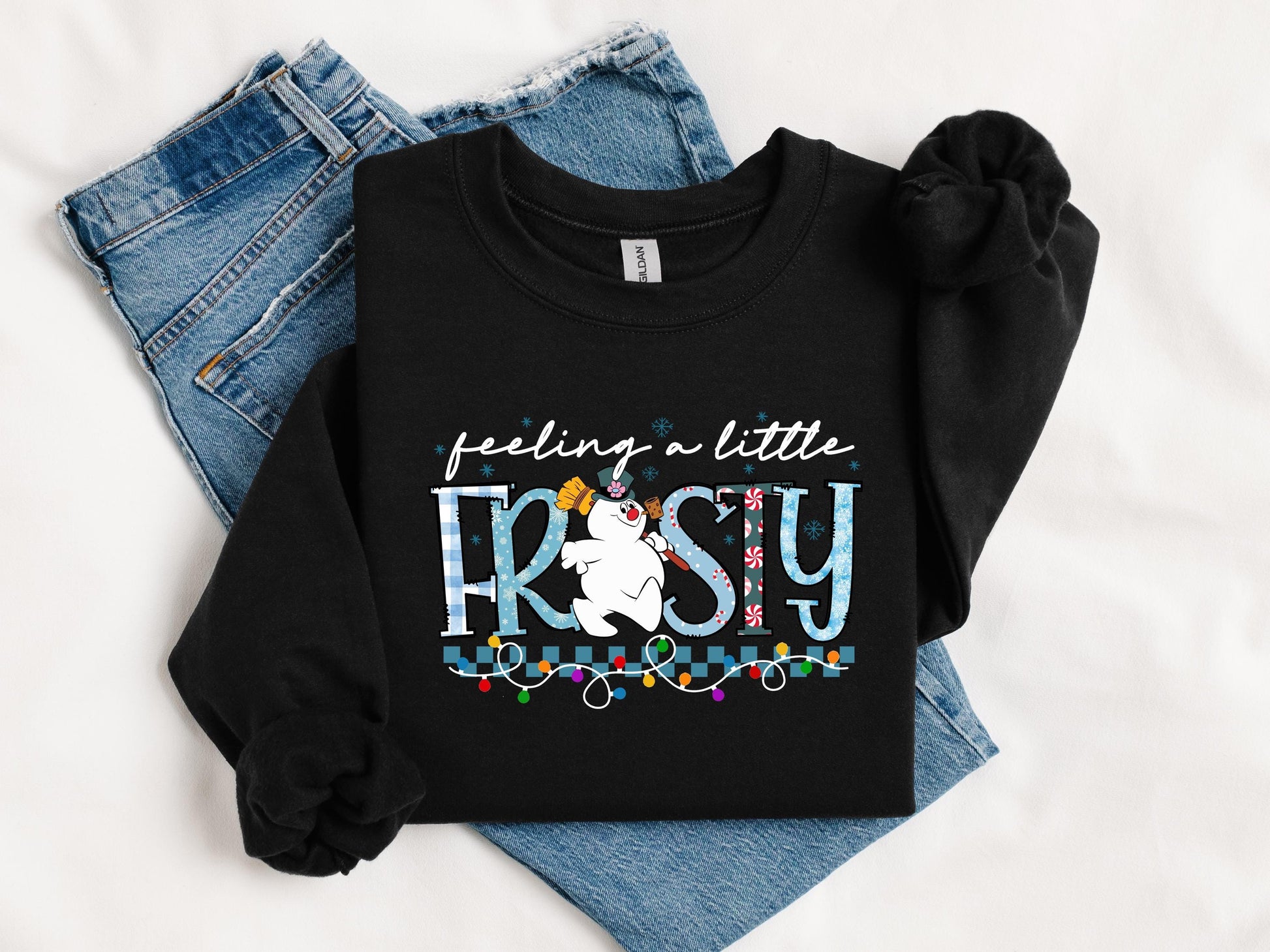 Feeling A Little Frosty Sweatshirt, Xmas Party Sweater, Christmas Snowman Shirt, Christmas Trip Shirt, Winter Holiday T-Shirt