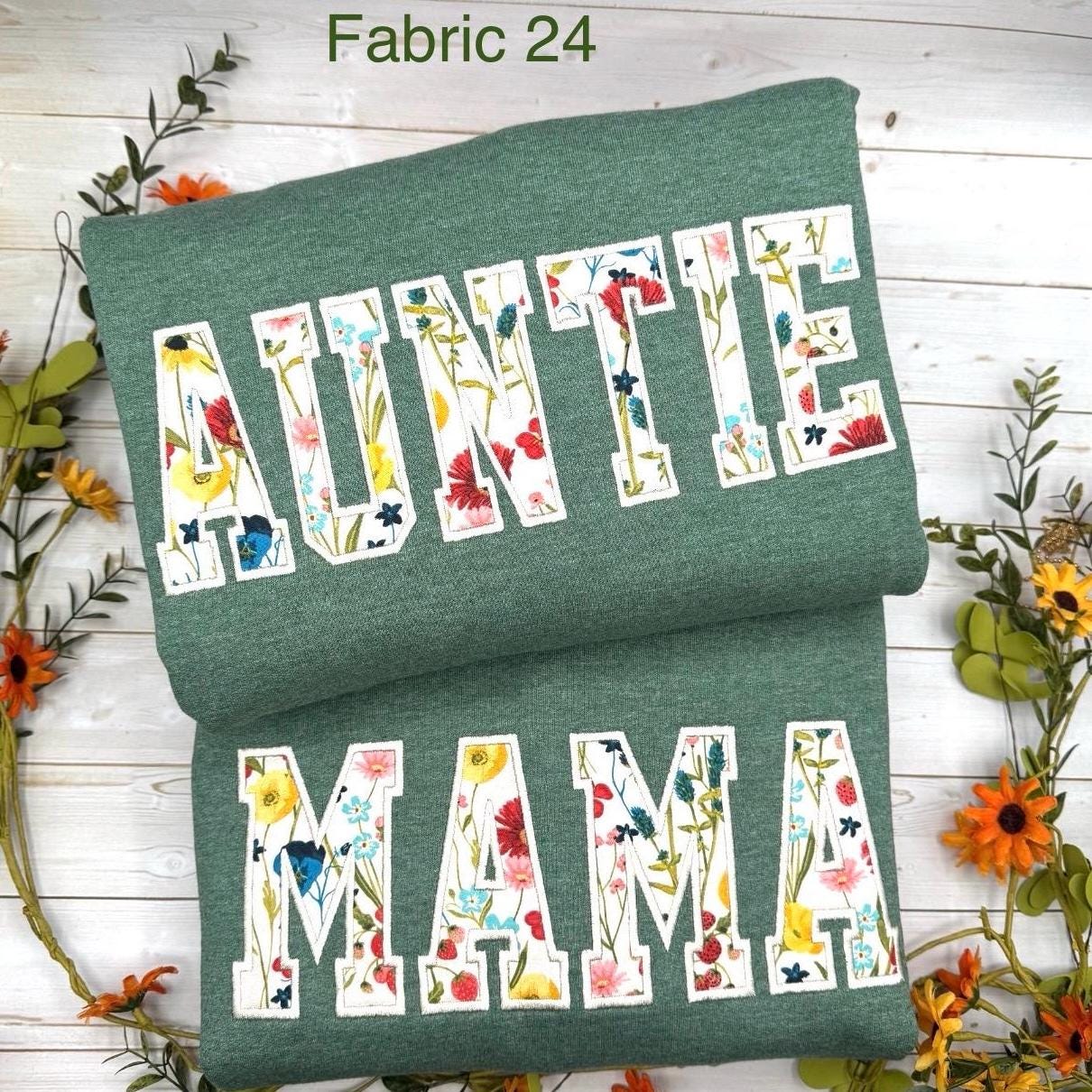 Custom Mama Sweatshirt, Embroidered Sweatshirt, Auntie Sweatshirt, Nana Sweatshirt, Personalized Floral Mama Sweatshirt, New Mom Gift