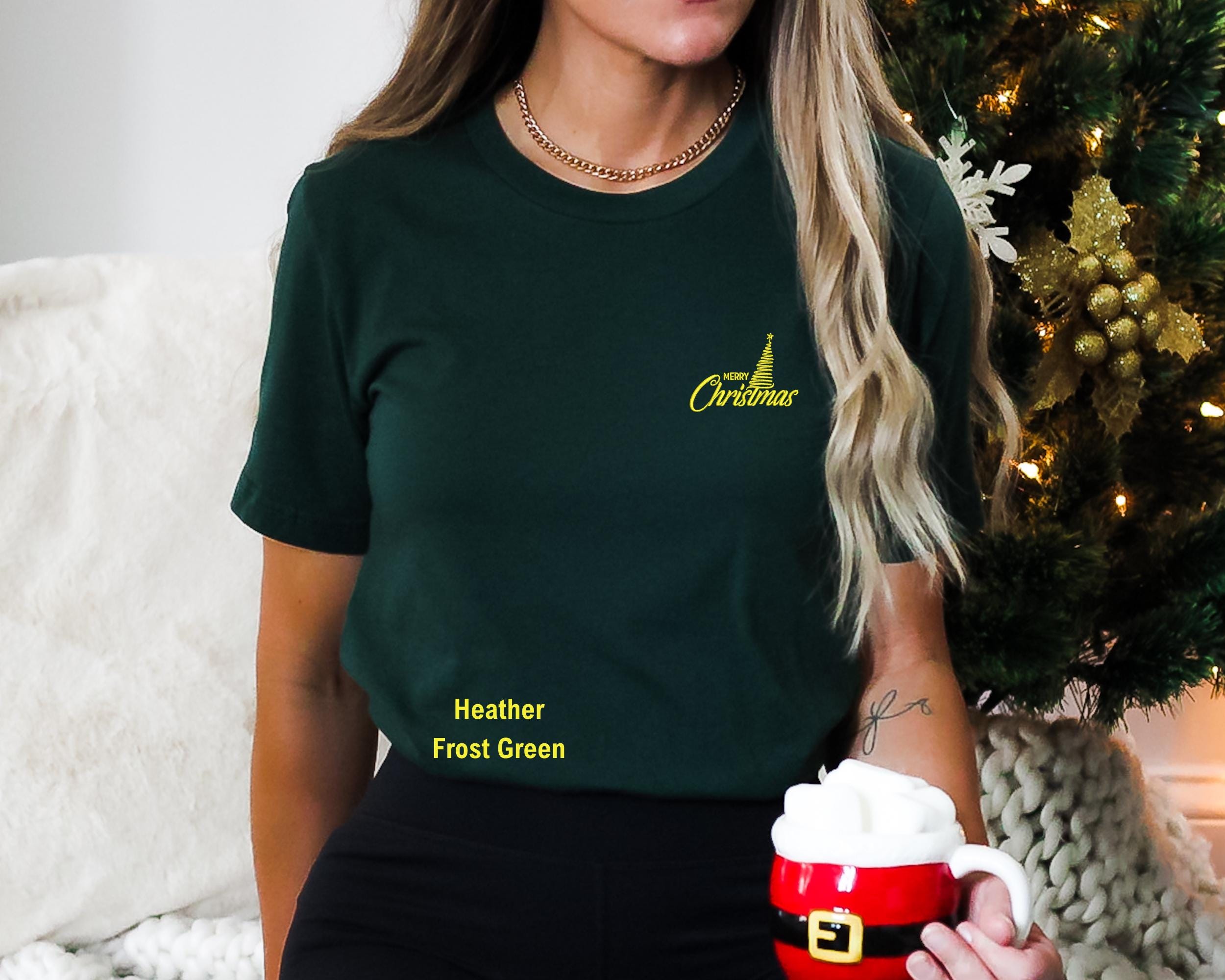 Embroidered Merry Christmas Shirt, Merry Christmas Shirt, Christmas Embroidered Shirt, Holiday Gift for Her, Cozy Winter Shirt