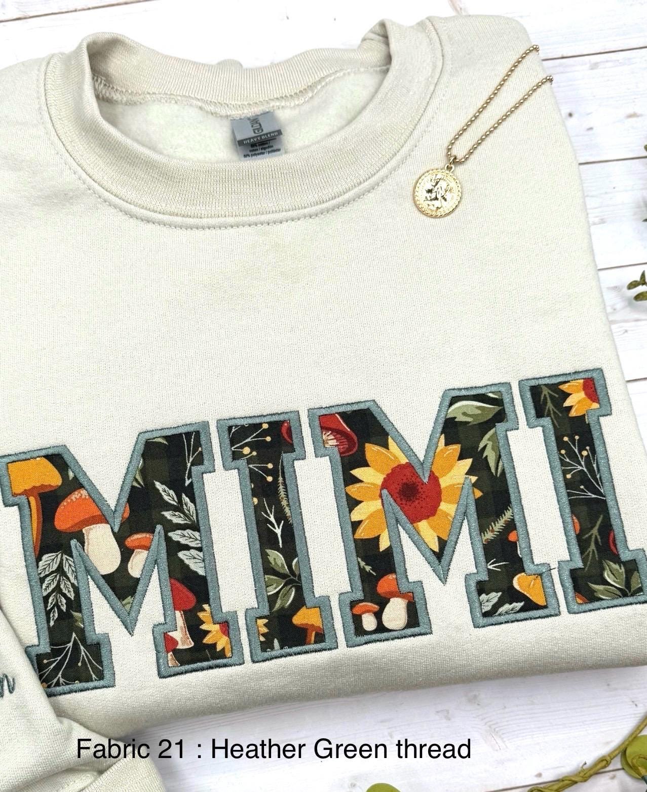 Custom Mama Sweatshirt, Embroidered Sweatshirt, Auntie Sweatshirt, Nana Sweatshirt, Personalized Floral Mama Sweatshirt, New Mom Gift