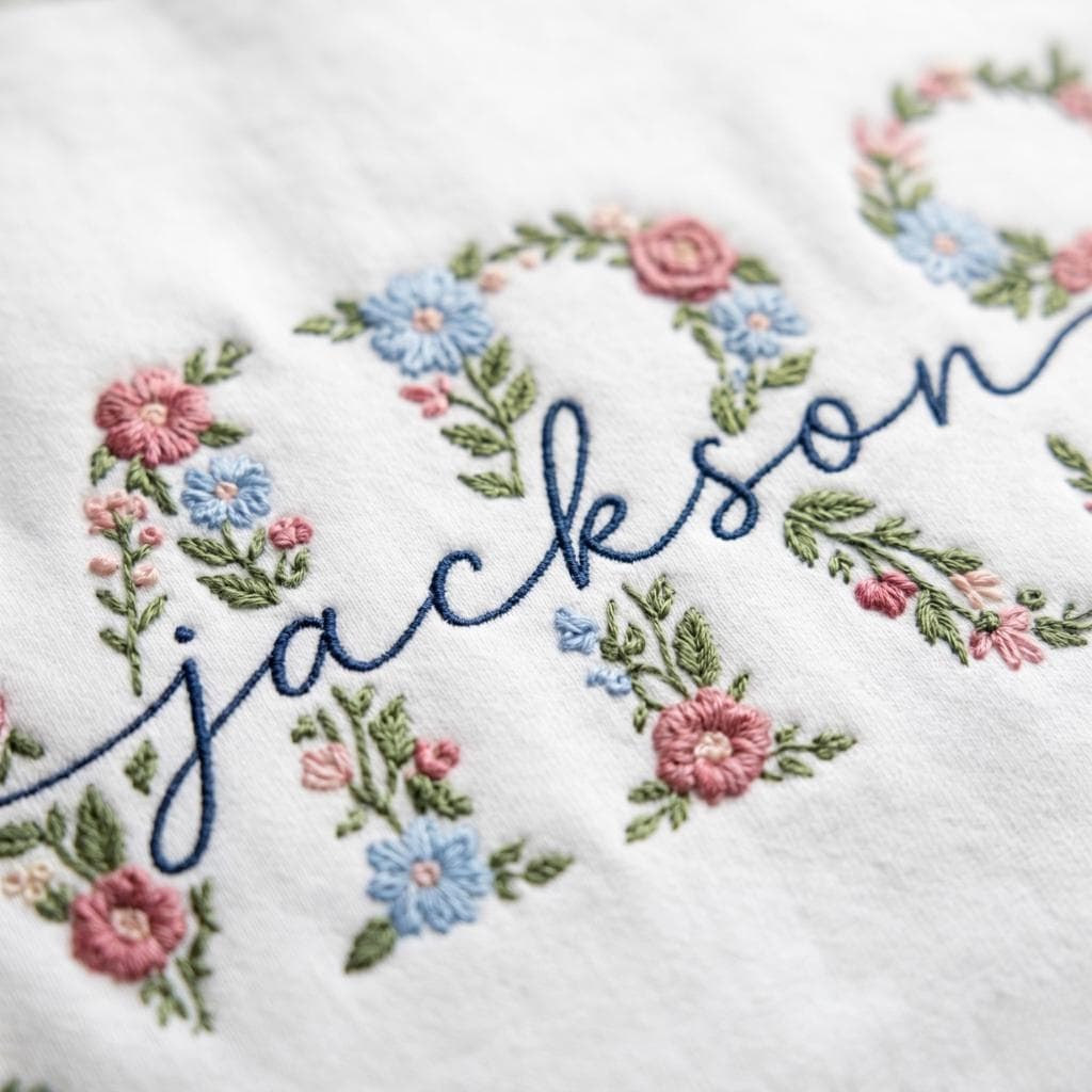 Personalized Mrs Floral Embroidered Sweatshirt, Custom Last Name Bride Gift, Wedding Day Pullover, Engagement Gift, Honeymoon Oufit
