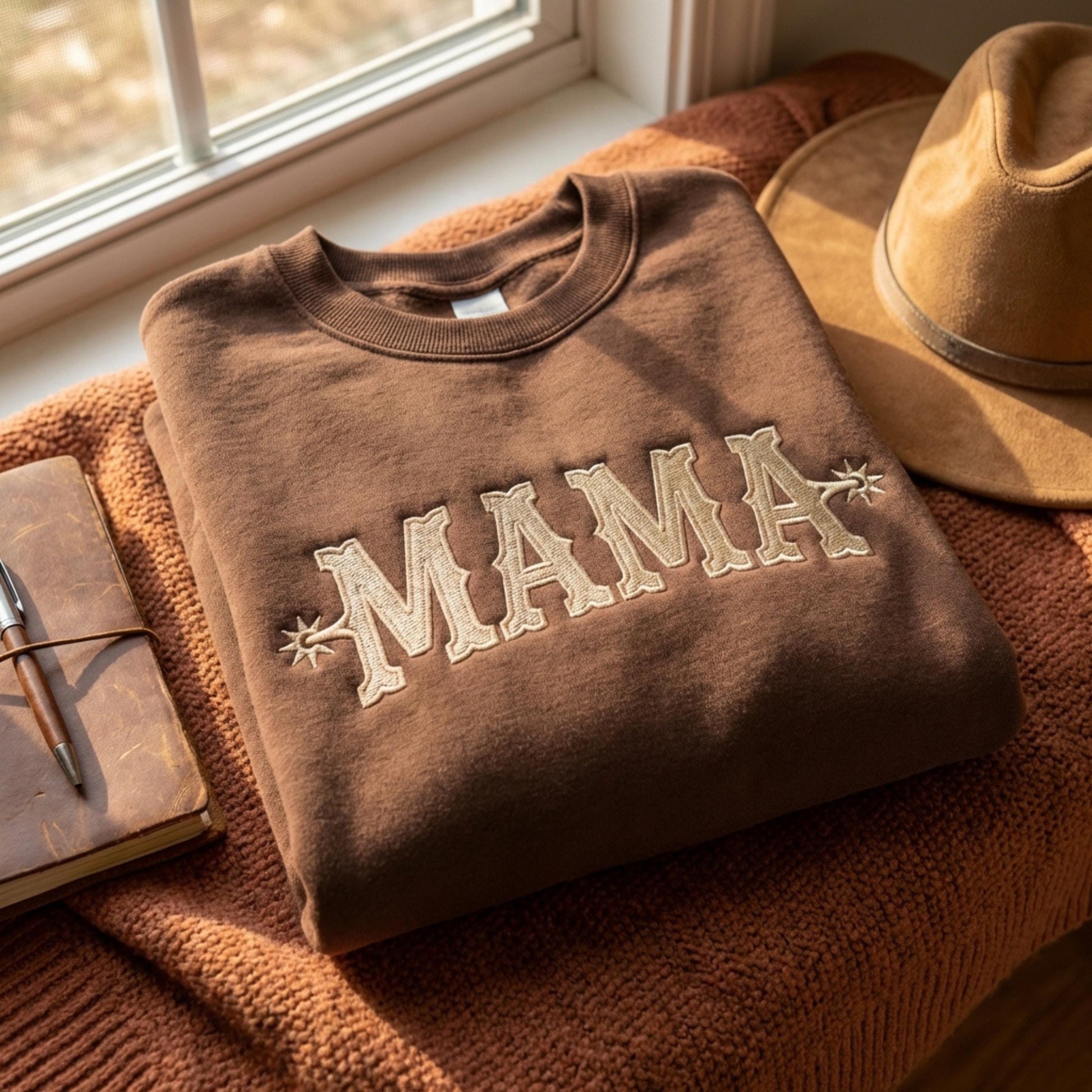 Embroidered Mama Sweatshirt, Western First Rodeo Birthday Outfit