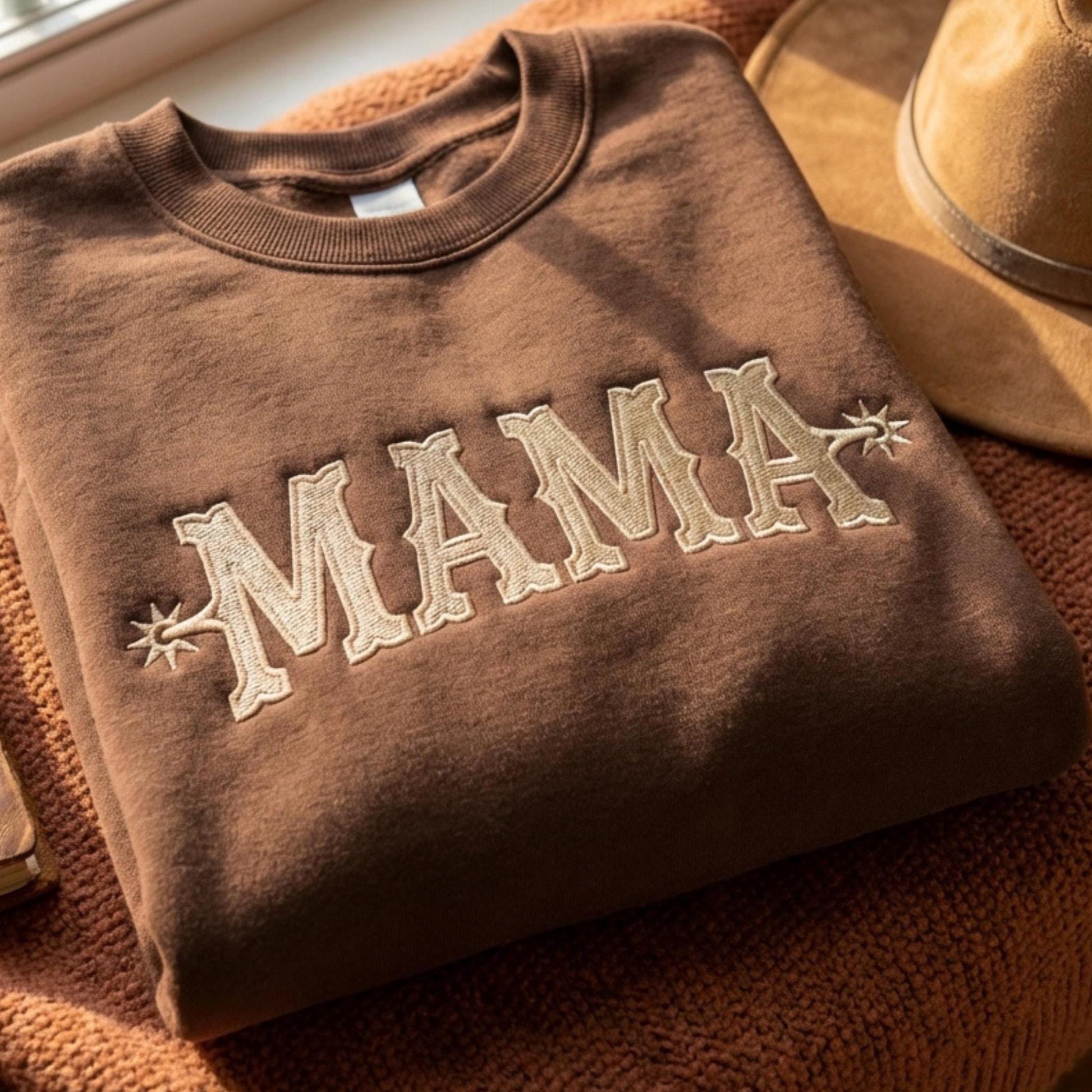 Embroidered Mama Sweatshirt, Western First Rodeo Birthday Outfit