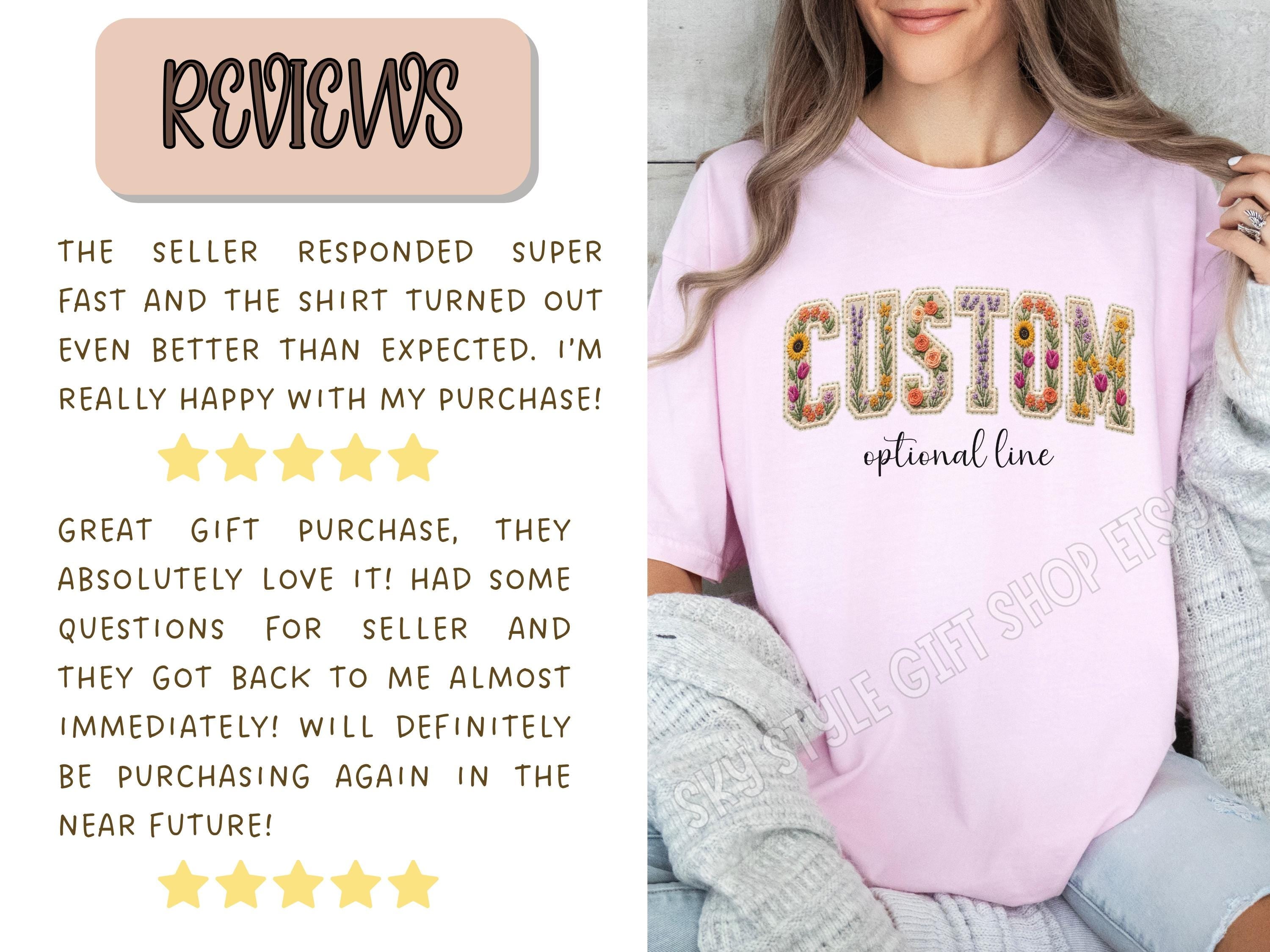 Comfort Colors® Floral Custom Text Shirt, Personalized Faux Patchwork Name Tee, Personalized Mama Shirt, Birthday Gift For Her,Kids Name Tee
