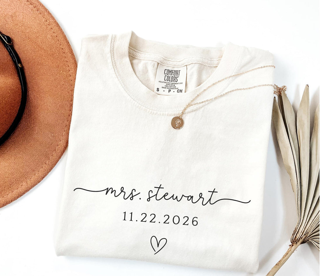 Personalized Future Mrs Shirt Custom Comfort Colors Mrs shirt Engagement Shirt Future Wife Shirt Bride to be Shirt Engaged Shirt Mrs Gift
