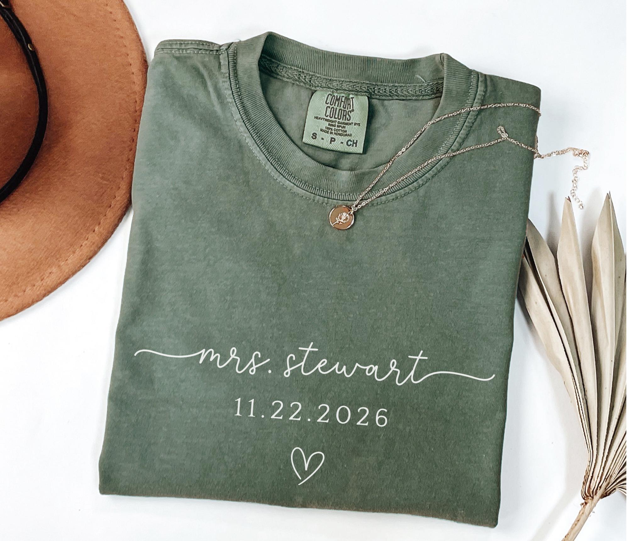 Personalized Future Mrs Shirt Custom Comfort Colors Mrs shirt Engagement Shirt Future Wife Shirt Bride to be Shirt Engaged Shirt Mrs Gift