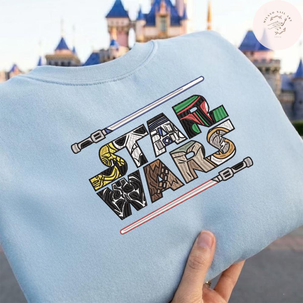 EMBROIDERED Retro Star Wars TShirt Sweatshirt Hoodie, Disney Star Wars Shirt, Galaxy's Edge Shirt, WDW Disney Trip Shirt, Disneyland Shirt