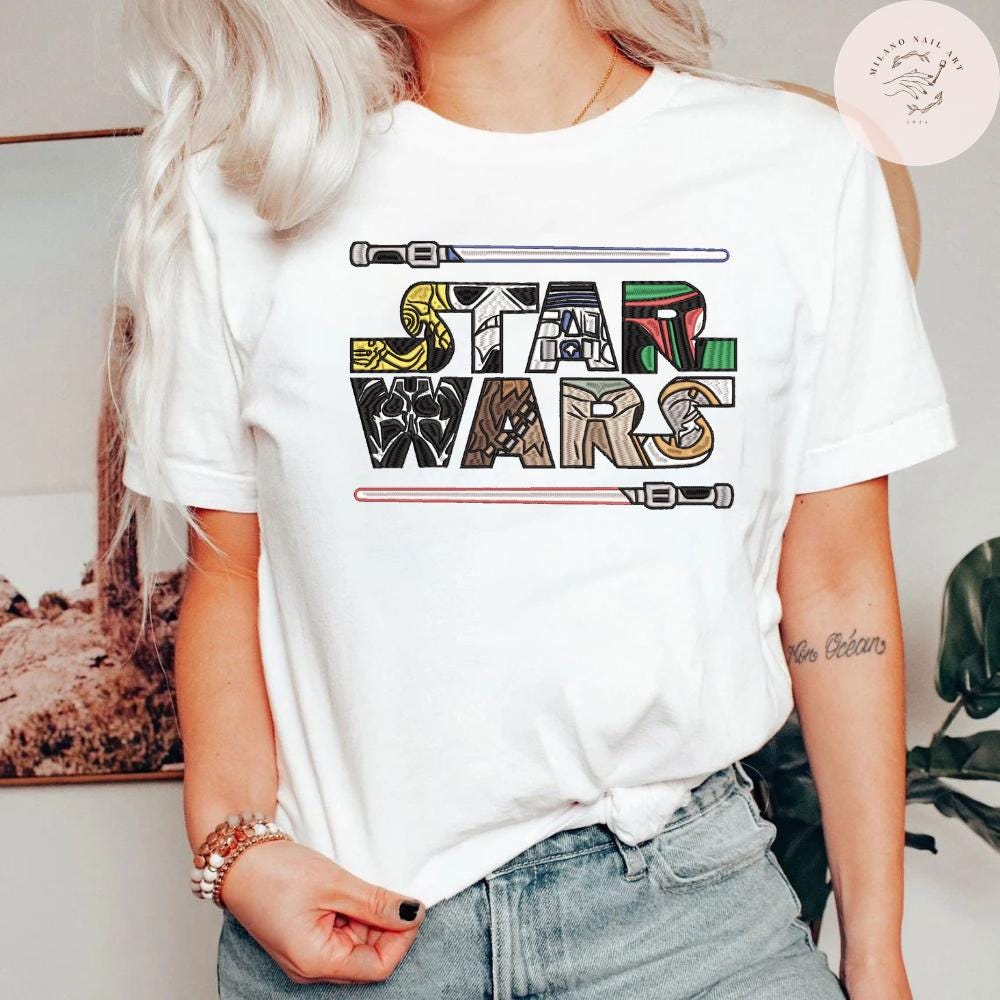 EMBROIDERED Retro Star Wars TShirt Sweatshirt Hoodie, Disney Star Wars Shirt, Galaxy's Edge Shirt, WDW Disney Trip Shirt, Disneyland Shirt